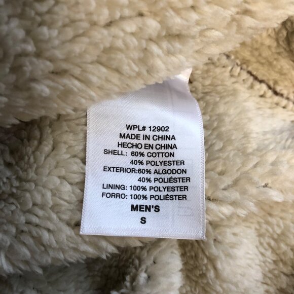 Coleman Quilted Pullover Mens Sz Small Relaxed Sherpa Long Sleeve Sweatshirt NEW - Picture 5 of 9